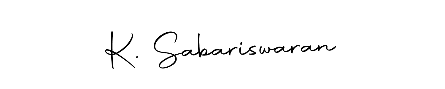 This is the best signature style for the K. Sabariswaran name. Also you like these signature font (Autography-DOLnW). Mix name signature. K. Sabariswaran signature style 10 images and pictures png