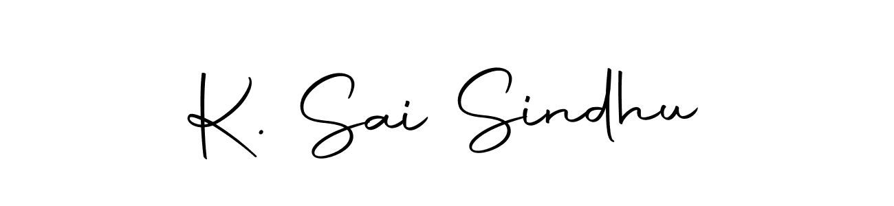 Design your own signature with our free online signature maker. With this signature software, you can create a handwritten (Autography-DOLnW) signature for name K. Sai Sindhu. K. Sai Sindhu signature style 10 images and pictures png