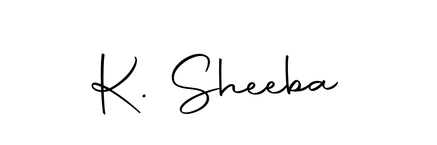 How to make K. Sheeba signature? Autography-DOLnW is a professional autograph style. Create handwritten signature for K. Sheeba name. K. Sheeba signature style 10 images and pictures png