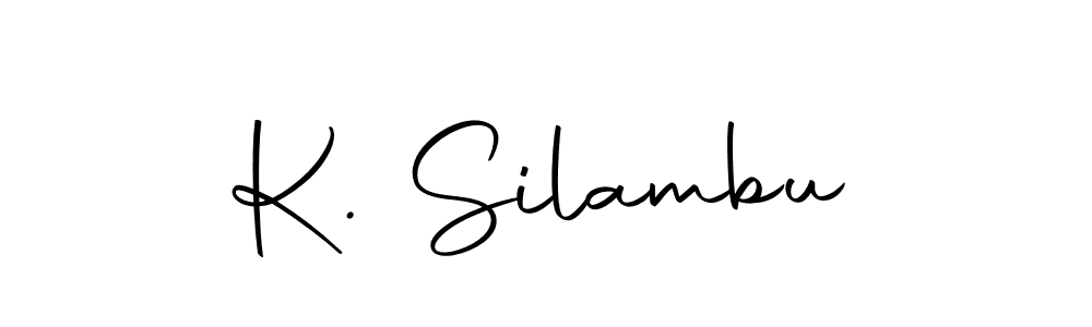 Design your own signature with our free online signature maker. With this signature software, you can create a handwritten (Autography-DOLnW) signature for name K. Silambu. K. Silambu signature style 10 images and pictures png