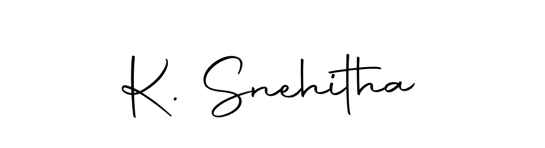 Use a signature maker to create a handwritten signature online. With this signature software, you can design (Autography-DOLnW) your own signature for name K. Snehitha. K. Snehitha signature style 10 images and pictures png