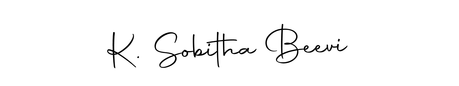 You can use this online signature creator to create a handwritten signature for the name K. Sobitha Beevi. This is the best online autograph maker. K. Sobitha Beevi signature style 10 images and pictures png