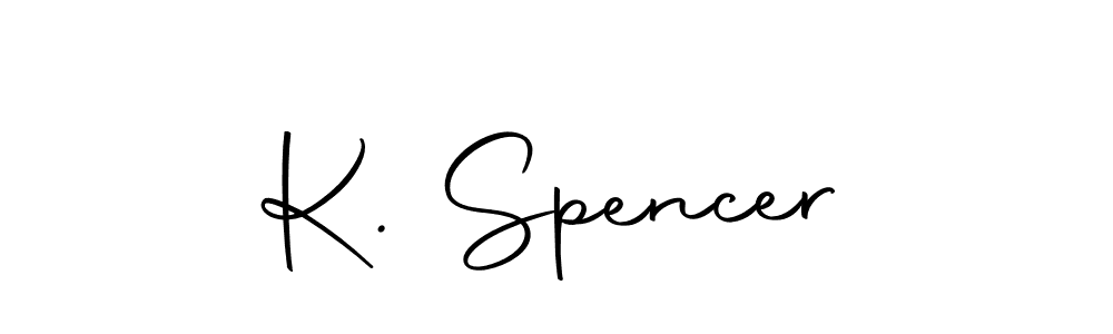 Create a beautiful signature design for name K. Spencer. With this signature (Autography-DOLnW) fonts, you can make a handwritten signature for free. K. Spencer signature style 10 images and pictures png