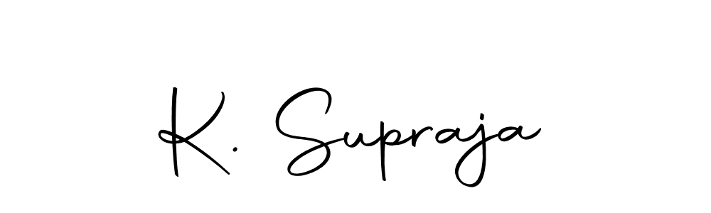 You can use this online signature creator to create a handwritten signature for the name K. Supraja. This is the best online autograph maker. K. Supraja signature style 10 images and pictures png