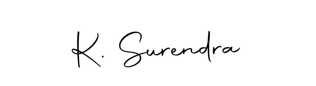 How to make K. Surendra name signature. Use Autography-DOLnW style for creating short signs online. This is the latest handwritten sign. K. Surendra signature style 10 images and pictures png