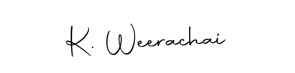 Design your own signature with our free online signature maker. With this signature software, you can create a handwritten (Autography-DOLnW) signature for name K. Weerachai. K. Weerachai signature style 10 images and pictures png