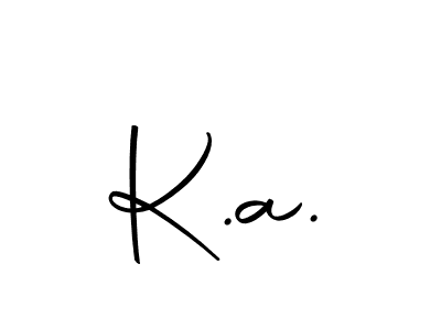 How to make K.a. signature? Autography-DOLnW is a professional autograph style. Create handwritten signature for K.a. name. K.a. signature style 10 images and pictures png