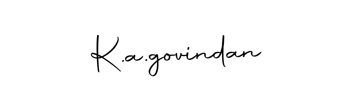 Create a beautiful signature design for name K.a.govindan. With this signature (Autography-DOLnW) fonts, you can make a handwritten signature for free. K.a.govindan signature style 10 images and pictures png