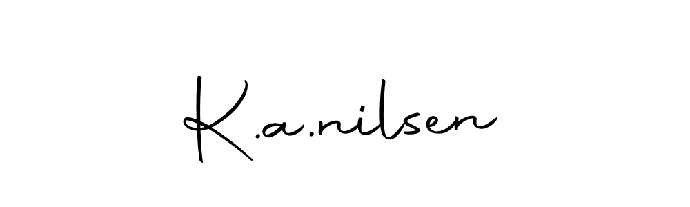 K.a.nilsen stylish signature style. Best Handwritten Sign (Autography-DOLnW) for my name. Handwritten Signature Collection Ideas for my name K.a.nilsen. K.a.nilsen signature style 10 images and pictures png