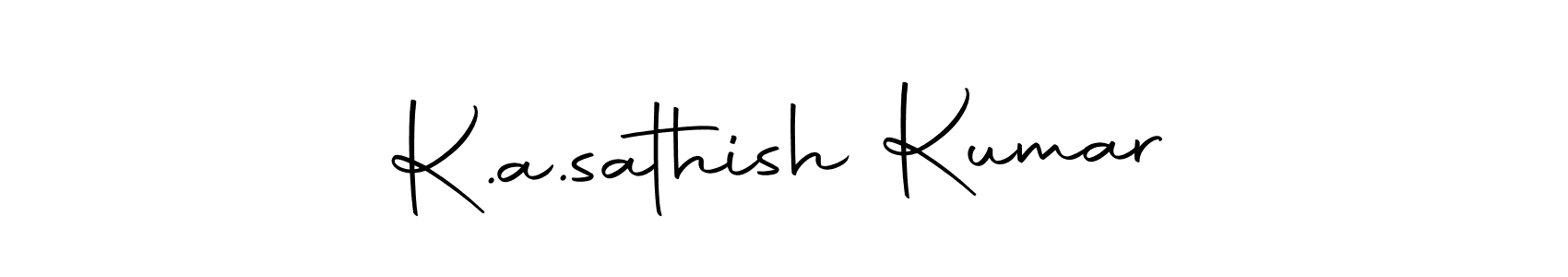 You should practise on your own different ways (Autography-DOLnW) to write your name (K.a.sathish Kumar) in signature. don't let someone else do it for you. K.a.sathish Kumar signature style 10 images and pictures png