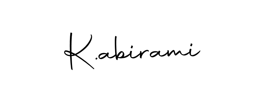 Design your own signature with our free online signature maker. With this signature software, you can create a handwritten (Autography-DOLnW) signature for name K.abirami. K.abirami signature style 10 images and pictures png