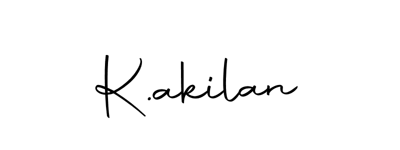 How to make K.akilan name signature. Use Autography-DOLnW style for creating short signs online. This is the latest handwritten sign. K.akilan signature style 10 images and pictures png
