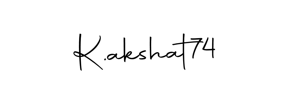 The best way (Autography-DOLnW) to make a short signature is to pick only two or three words in your name. The name K.akshat74 include a total of six letters. For converting this name. K.akshat74 signature style 10 images and pictures png