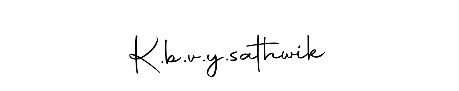 Also we have K.b.v.y.sathwik name is the best signature style. Create professional handwritten signature collection using Autography-DOLnW autograph style. K.b.v.y.sathwik signature style 10 images and pictures png