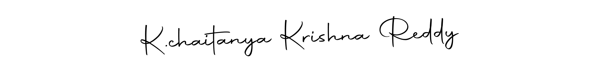 How to make K.chaitanya Krishna Reddy name signature. Use Autography-DOLnW style for creating short signs online. This is the latest handwritten sign. K.chaitanya Krishna Reddy signature style 10 images and pictures png