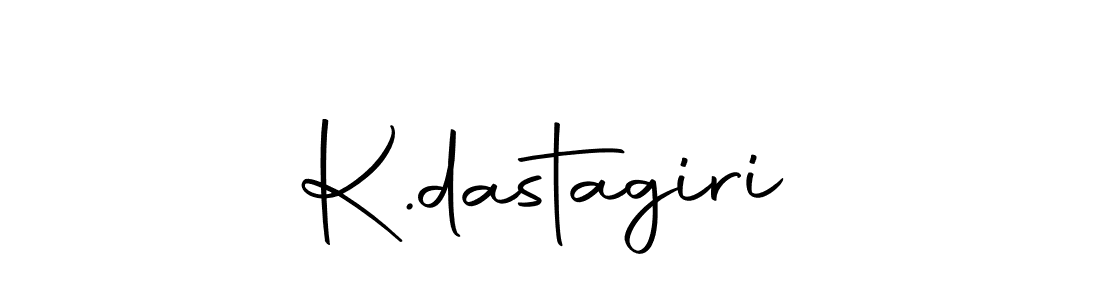 You should practise on your own different ways (Autography-DOLnW) to write your name (K.dastagiri) in signature. don't let someone else do it for you. K.dastagiri signature style 10 images and pictures png