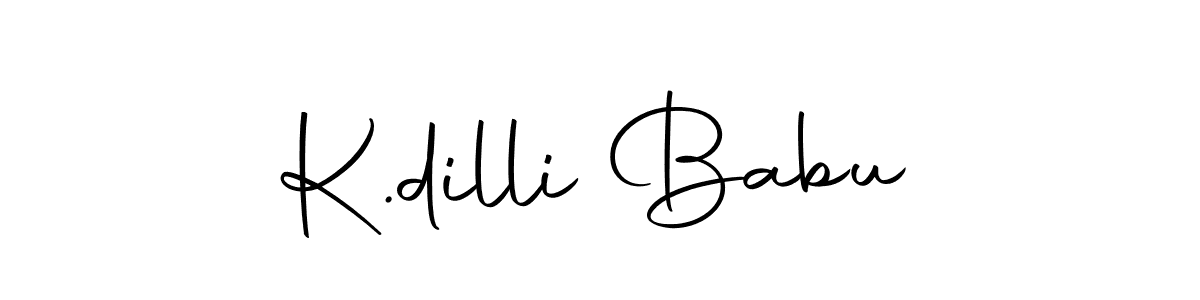 How to make K.dilli Babu name signature. Use Autography-DOLnW style for creating short signs online. This is the latest handwritten sign. K.dilli Babu signature style 10 images and pictures png