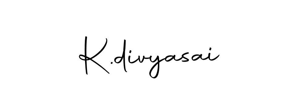 Use a signature maker to create a handwritten signature online. With this signature software, you can design (Autography-DOLnW) your own signature for name K.divyasai. K.divyasai signature style 10 images and pictures png