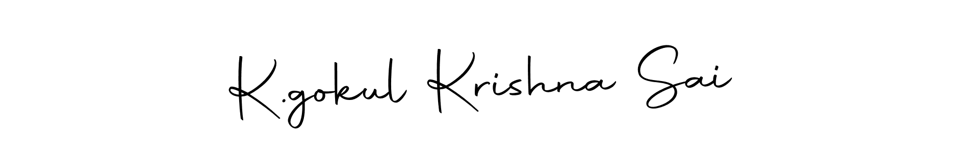 Design your own signature with our free online signature maker. With this signature software, you can create a handwritten (Autography-DOLnW) signature for name K.gokul Krishna Sai. K.gokul Krishna Sai signature style 10 images and pictures png