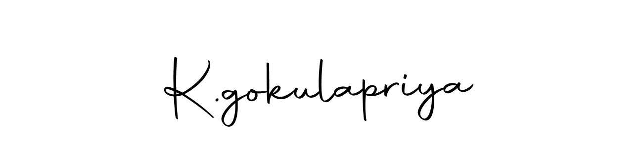 Create a beautiful signature design for name K.gokulapriya. With this signature (Autography-DOLnW) fonts, you can make a handwritten signature for free. K.gokulapriya signature style 10 images and pictures png