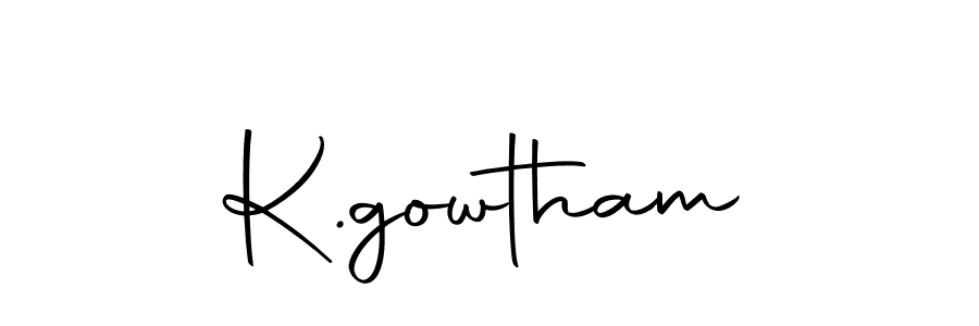 Create a beautiful signature design for name K.gowtham. With this signature (Autography-DOLnW) fonts, you can make a handwritten signature for free. K.gowtham signature style 10 images and pictures png