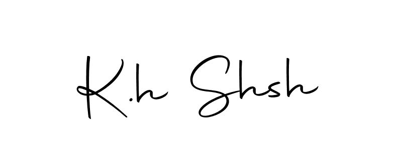 The best way (Autography-DOLnW) to make a short signature is to pick only two or three words in your name. The name K.h Shsh include a total of six letters. For converting this name. K.h Shsh signature style 10 images and pictures png