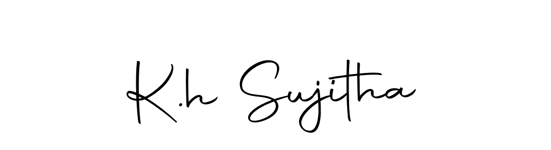 The best way (Autography-DOLnW) to make a short signature is to pick only two or three words in your name. The name K.h Sujitha include a total of six letters. For converting this name. K.h Sujitha signature style 10 images and pictures png