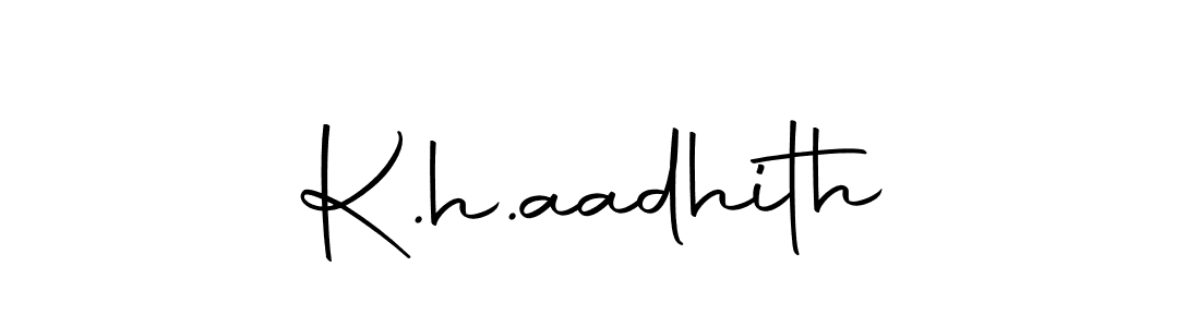 Also we have K.h.aadhith name is the best signature style. Create professional handwritten signature collection using Autography-DOLnW autograph style. K.h.aadhith signature style 10 images and pictures png