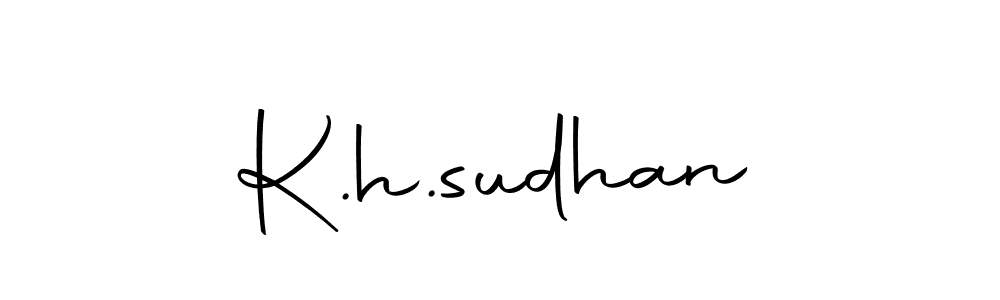 The best way (Autography-DOLnW) to make a short signature is to pick only two or three words in your name. The name K.h.sudhan include a total of six letters. For converting this name. K.h.sudhan signature style 10 images and pictures png