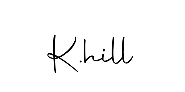 Create a beautiful signature design for name K.hill. With this signature (Autography-DOLnW) fonts, you can make a handwritten signature for free. K.hill signature style 10 images and pictures png