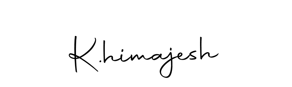 You should practise on your own different ways (Autography-DOLnW) to write your name (K.himajesh) in signature. don't let someone else do it for you. K.himajesh signature style 10 images and pictures png