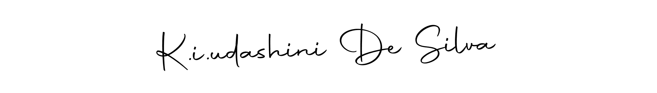 Use a signature maker to create a handwritten signature online. With this signature software, you can design (Autography-DOLnW) your own signature for name K.i.udashini De Silva. K.i.udashini De Silva signature style 10 images and pictures png