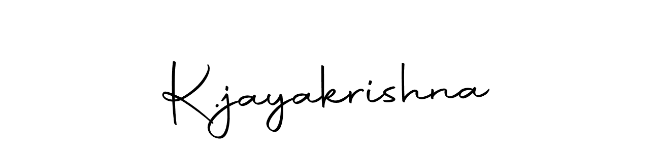 Use a signature maker to create a handwritten signature online. With this signature software, you can design (Autography-DOLnW) your own signature for name K.jayakrishna. K.jayakrishna signature style 10 images and pictures png