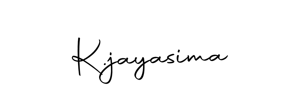 Use a signature maker to create a handwritten signature online. With this signature software, you can design (Autography-DOLnW) your own signature for name K.jayasima. K.jayasima signature style 10 images and pictures png