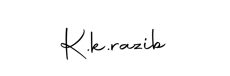 Make a beautiful signature design for name K.k.razib. With this signature (Autography-DOLnW) style, you can create a handwritten signature for free. K.k.razib signature style 10 images and pictures png