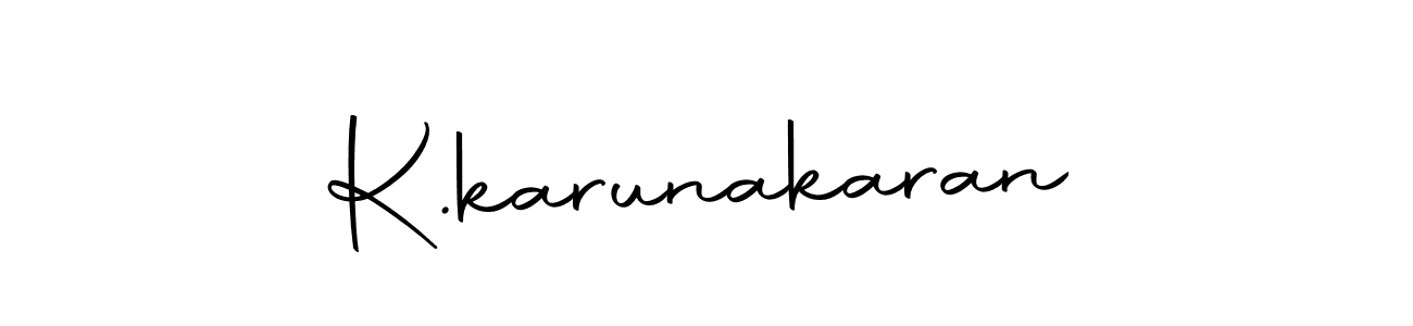 How to make K.karunakaran name signature. Use Autography-DOLnW style for creating short signs online. This is the latest handwritten sign. K.karunakaran signature style 10 images and pictures png