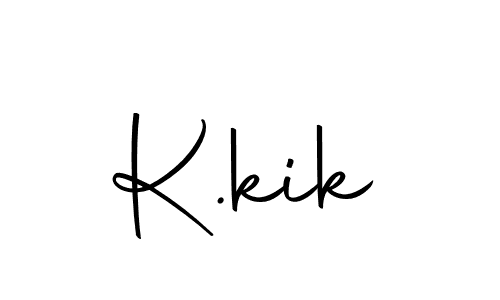 Use a signature maker to create a handwritten signature online. With this signature software, you can design (Autography-DOLnW) your own signature for name K.kik. K.kik signature style 10 images and pictures png