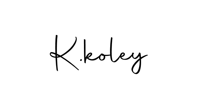 Create a beautiful signature design for name K.koley. With this signature (Autography-DOLnW) fonts, you can make a handwritten signature for free. K.koley signature style 10 images and pictures png