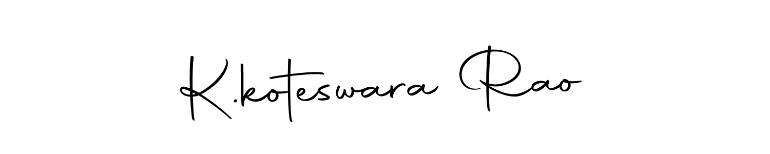How to make K.koteswara Rao name signature. Use Autography-DOLnW style for creating short signs online. This is the latest handwritten sign. K.koteswara Rao signature style 10 images and pictures png