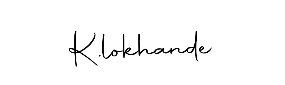 Design your own signature with our free online signature maker. With this signature software, you can create a handwritten (Autography-DOLnW) signature for name K.lokhande. K.lokhande signature style 10 images and pictures png