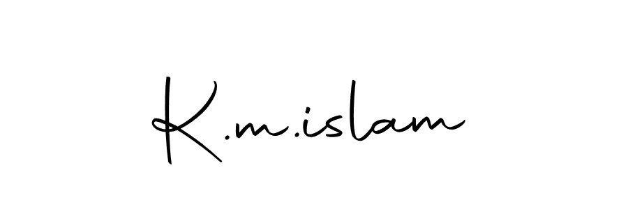 Also we have K.m.islam name is the best signature style. Create professional handwritten signature collection using Autography-DOLnW autograph style. K.m.islam signature style 10 images and pictures png