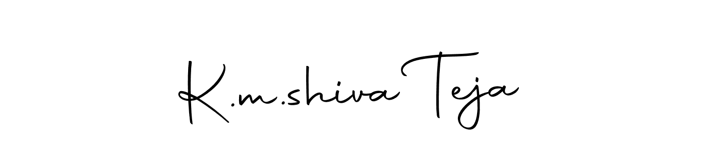 How to make K.m.shiva Teja signature? Autography-DOLnW is a professional autograph style. Create handwritten signature for K.m.shiva Teja name. K.m.shiva Teja signature style 10 images and pictures png