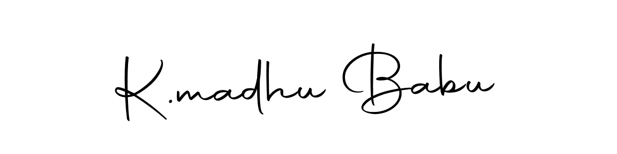Design your own signature with our free online signature maker. With this signature software, you can create a handwritten (Autography-DOLnW) signature for name K.madhu Babu. K.madhu Babu signature style 10 images and pictures png