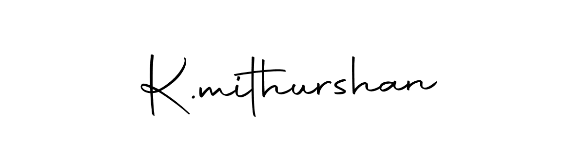 You should practise on your own different ways (Autography-DOLnW) to write your name (K.mithurshan) in signature. don't let someone else do it for you. K.mithurshan signature style 10 images and pictures png