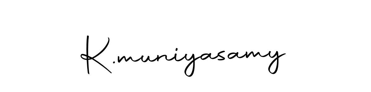 Create a beautiful signature design for name K.muniyasamy. With this signature (Autography-DOLnW) fonts, you can make a handwritten signature for free. K.muniyasamy signature style 10 images and pictures png