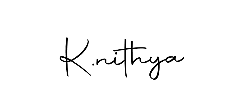 K.nithya stylish signature style. Best Handwritten Sign (Autography-DOLnW) for my name. Handwritten Signature Collection Ideas for my name K.nithya. K.nithya signature style 10 images and pictures png