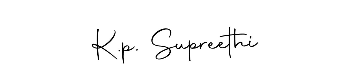 K.p. Supreethi stylish signature style. Best Handwritten Sign (Autography-DOLnW) for my name. Handwritten Signature Collection Ideas for my name K.p. Supreethi. K.p. Supreethi signature style 10 images and pictures png