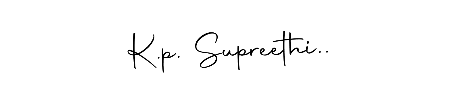 You should practise on your own different ways (Autography-DOLnW) to write your name (K.p. Supreethi..) in signature. don't let someone else do it for you. K.p. Supreethi.. signature style 10 images and pictures png