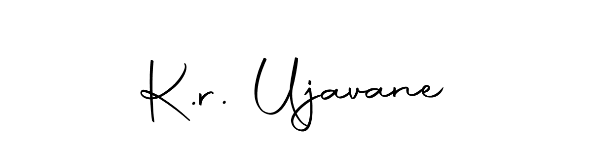 Create a beautiful signature design for name K.r. Ujavane. With this signature (Autography-DOLnW) fonts, you can make a handwritten signature for free. K.r. Ujavane signature style 10 images and pictures png