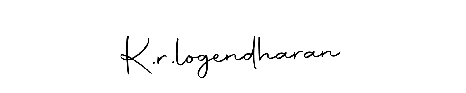 How to make K.r.logendharan name signature. Use Autography-DOLnW style for creating short signs online. This is the latest handwritten sign. K.r.logendharan signature style 10 images and pictures png